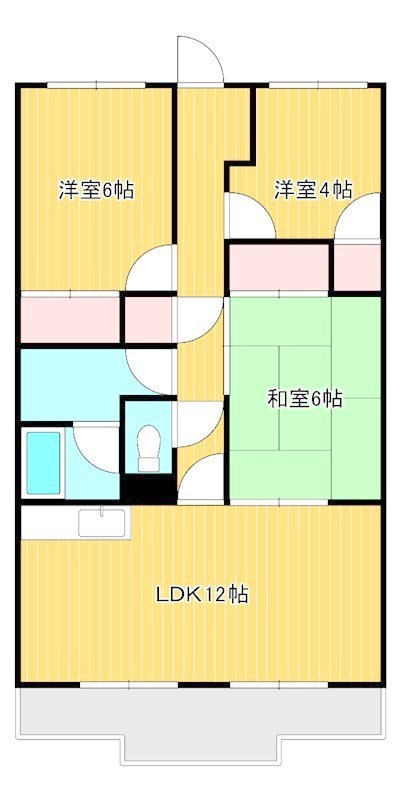 カルカソンヌ 206号室 間取り