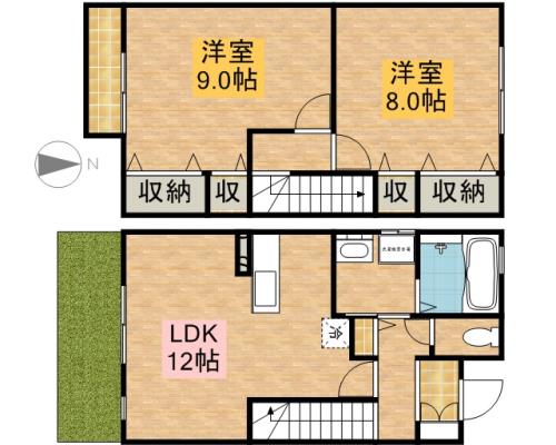 ティアラコート B号室 間取り