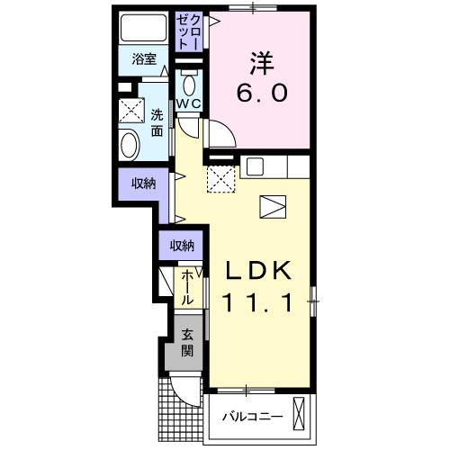 サンブリッジ 103号室 間取り