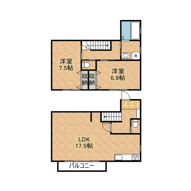 ドルフ的場ヶ丘 N2号室 間取り