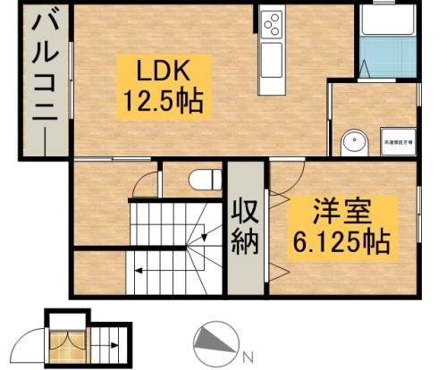 アラカルトⅢ 205号室 間取り