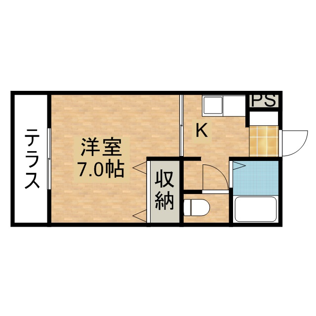 パインコート 103号室 間取り