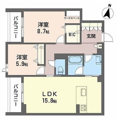ヘスティア 301号室 間取り