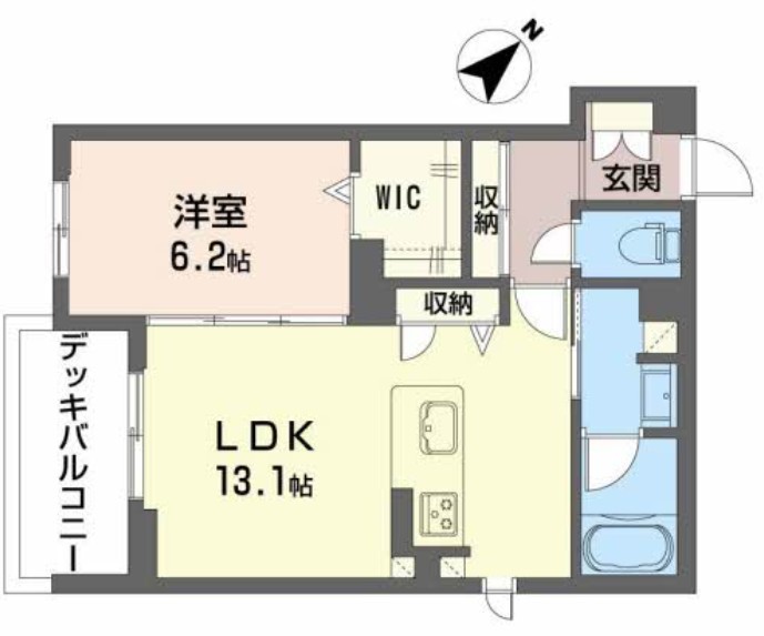 クラヴィーア 102号室 間取り