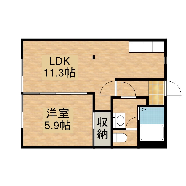 ハイム・ルーエ 103号室 間取り