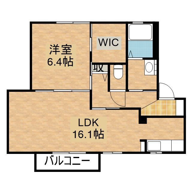 モナークＫＯＳＡＩ 202号室 間取り