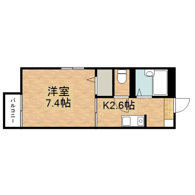 プリムローズＡ 204号室 間取り
