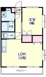 エスポワール広沢 201号室 間取り