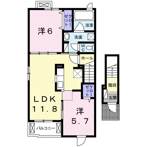 ブリエ・コリーヌ 201号室 間取り