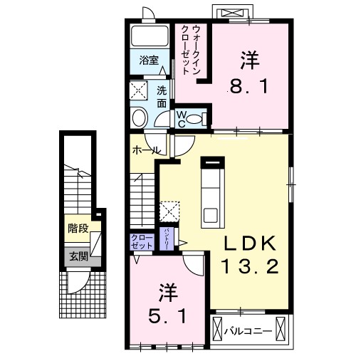 シュトラール 203号室 間取り