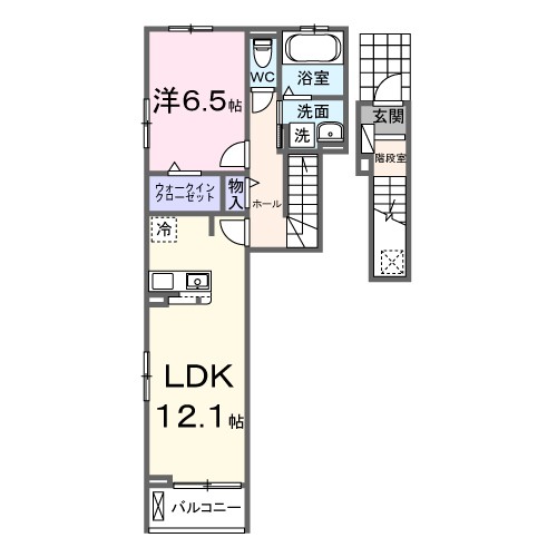 ベル・グラース 208号室 間取り