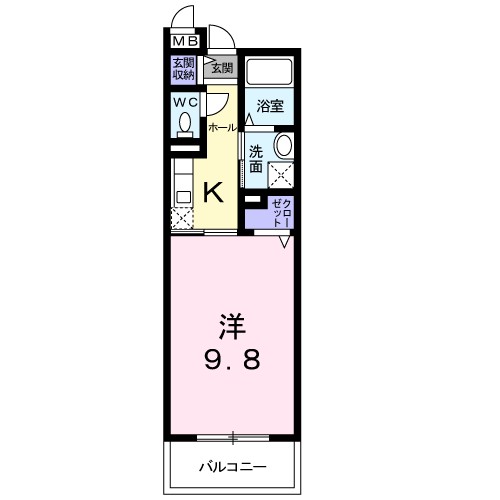 セジュール西都　Ａ 301号室 間取り
