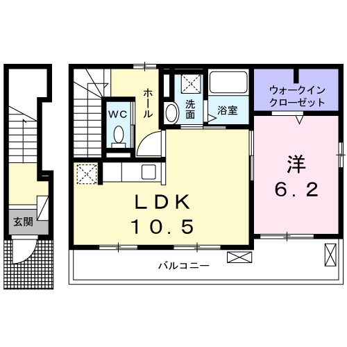 エバーグリーン若林Ⅲ 201号室 間取り