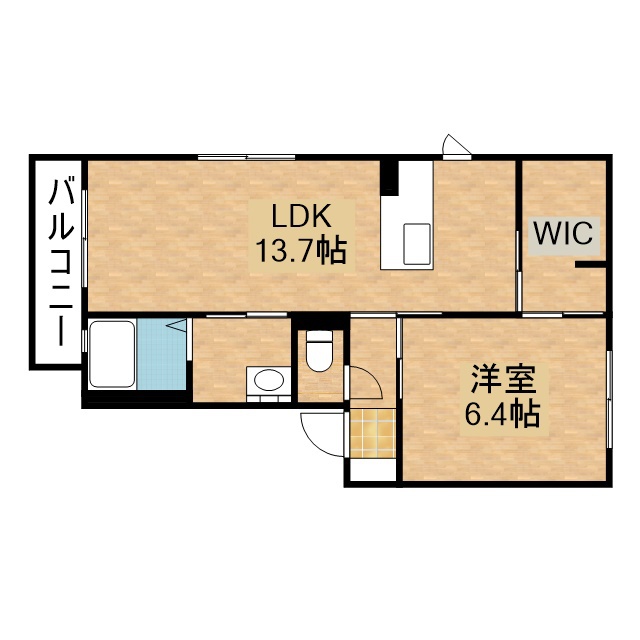 サウスバレー A101号室 間取り