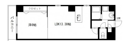サンリブレ 402号室 間取り