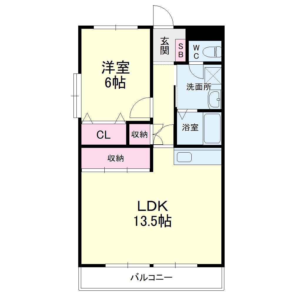 パインクレスト１ 406号室 間取り