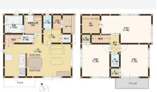 Ｔｈｕｍｂｅｌｉｎａ（サンベリーナ） 間取り