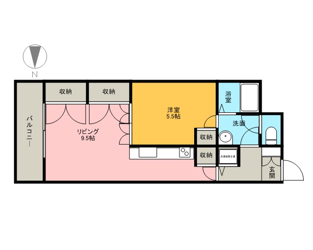 アップル第７マンション 705号室 間取り