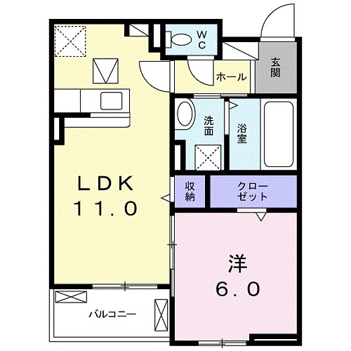 リヴェールミナミ 103号室 間取り