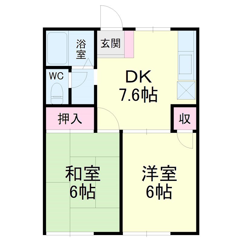 レイクコーポＣ 203号室 間取り