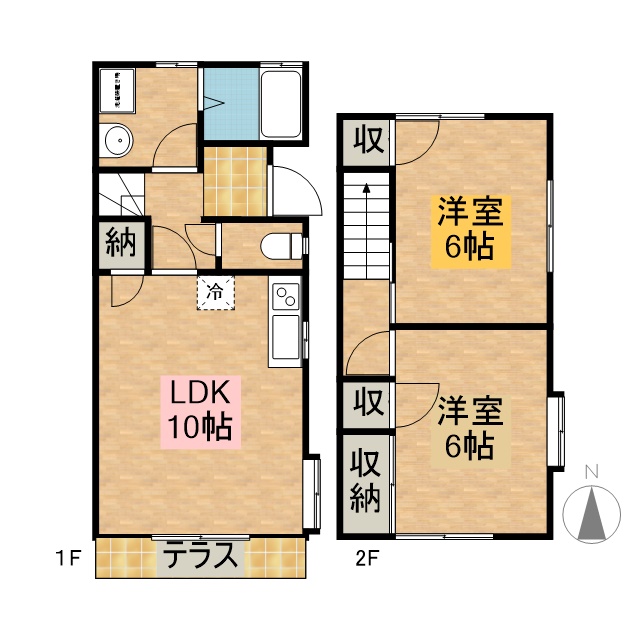 テラスハウス稲垣 B号室 間取り