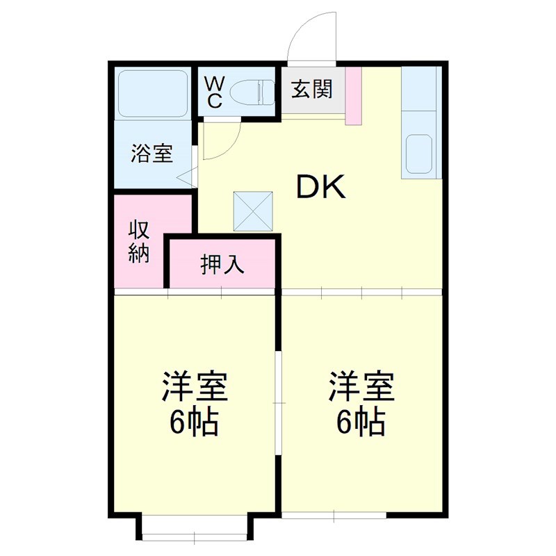 レイクコーポＢ 101号室 間取り