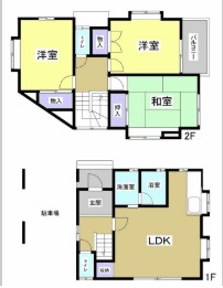 龍禅寺町３６５－１貸家 間取り