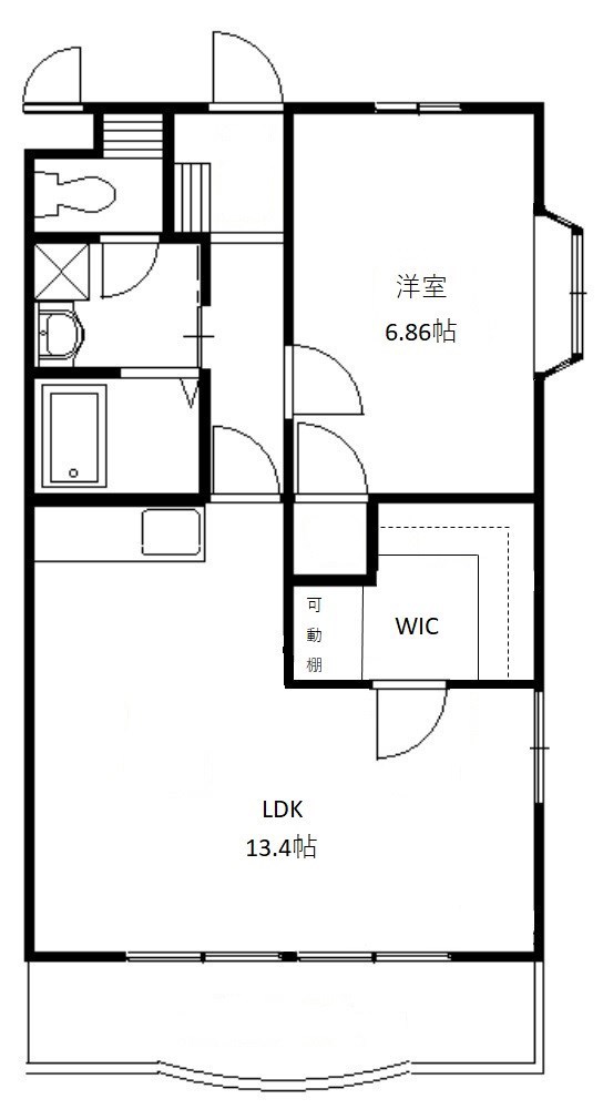 トピア清龍Ⅱ 205号室 間取り