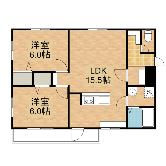 ライトマンション 202号室 間取り