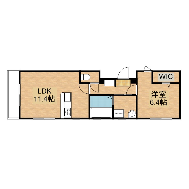 カリエンなめだ 301号室 間取り