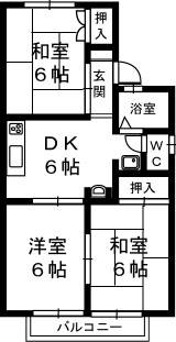 セジュールＫ＆ＴⅣ 202号室 間取り