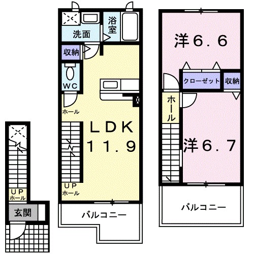 ヴァン・コリーヌ 203号室 間取り