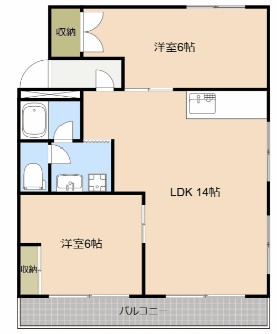 イーグルホワイト 202号室 間取り