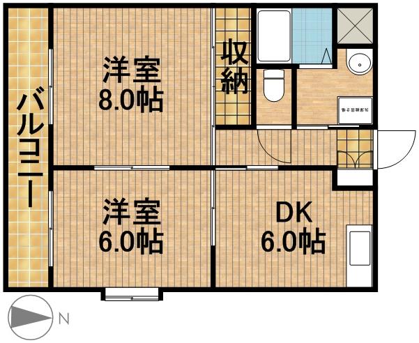 Ｕ－ＣＲＥＳＴ 101号室 間取り