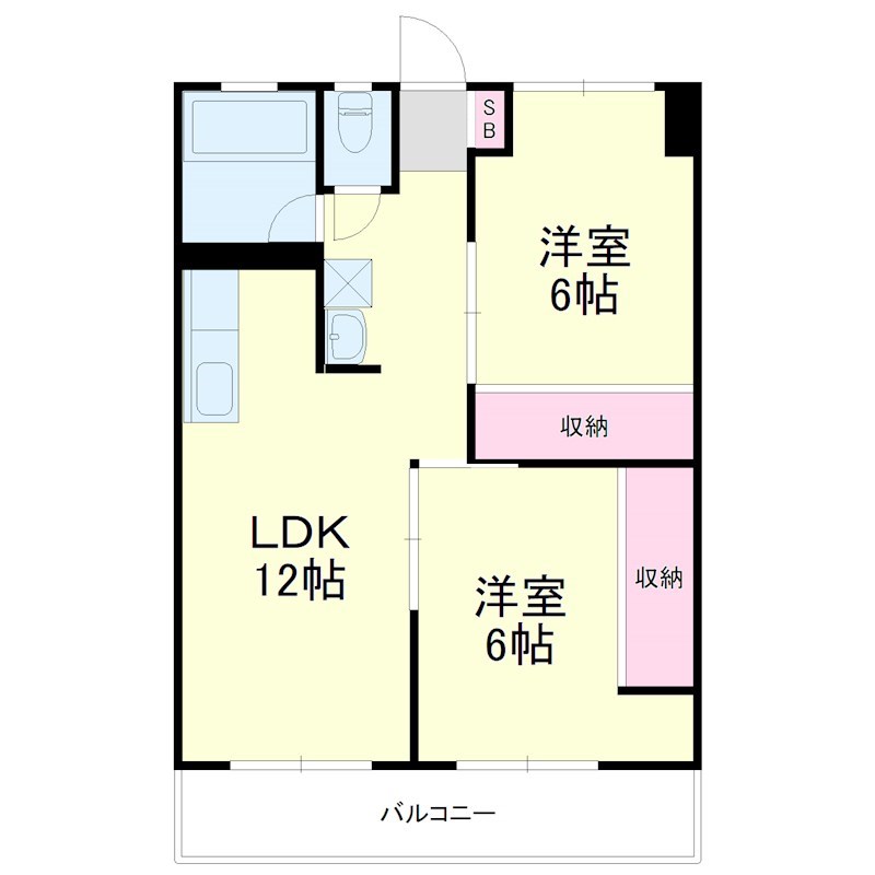 Lake　Garda（レイクガルダ） 5-C号室 間取り