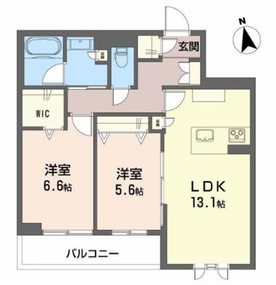 モントレゾール　プライムメゾン 102号室 間取り