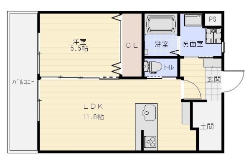 アイ・フラット海老塚 303号室 間取り