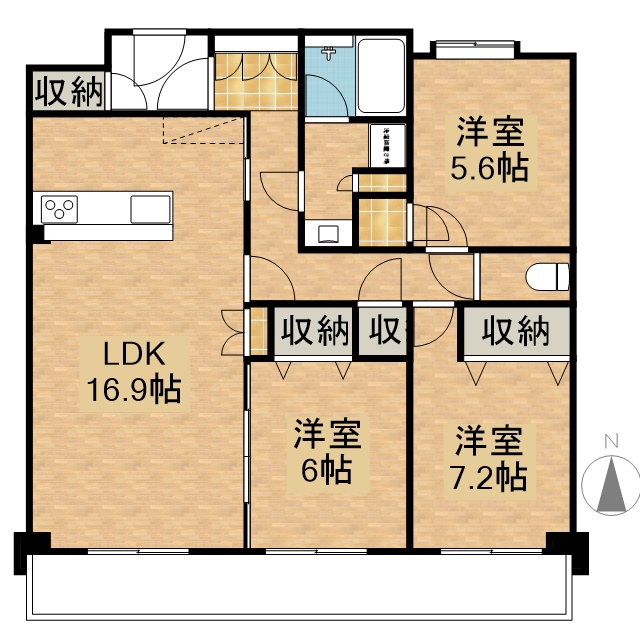 ネオステージ八幡ロイヤルタワー 802号室 間取り