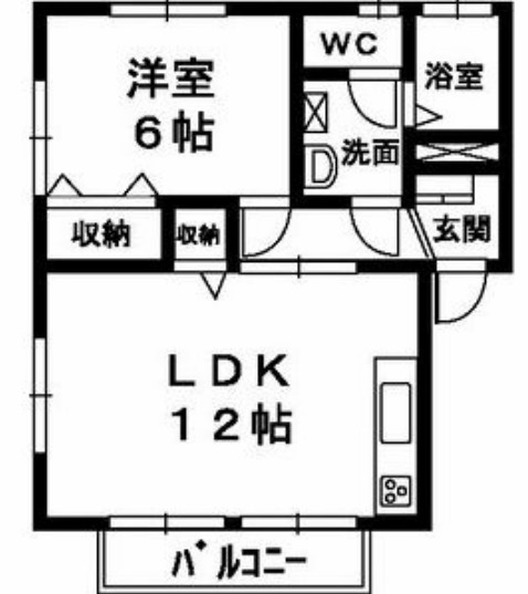 サニーサイド２１ 203号室 間取り