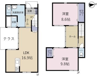 ロイヤルシティ頭陀寺（西棟中） 間取り