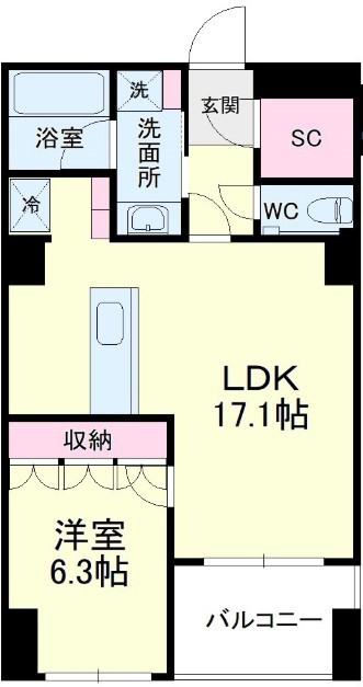 アートフォルム元城 302号室 間取り
