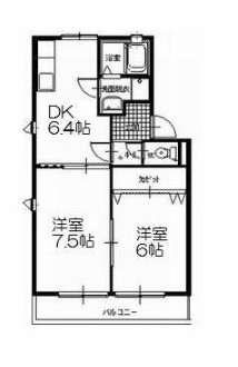 メゾン三ツ谷 A-103号室 間取り