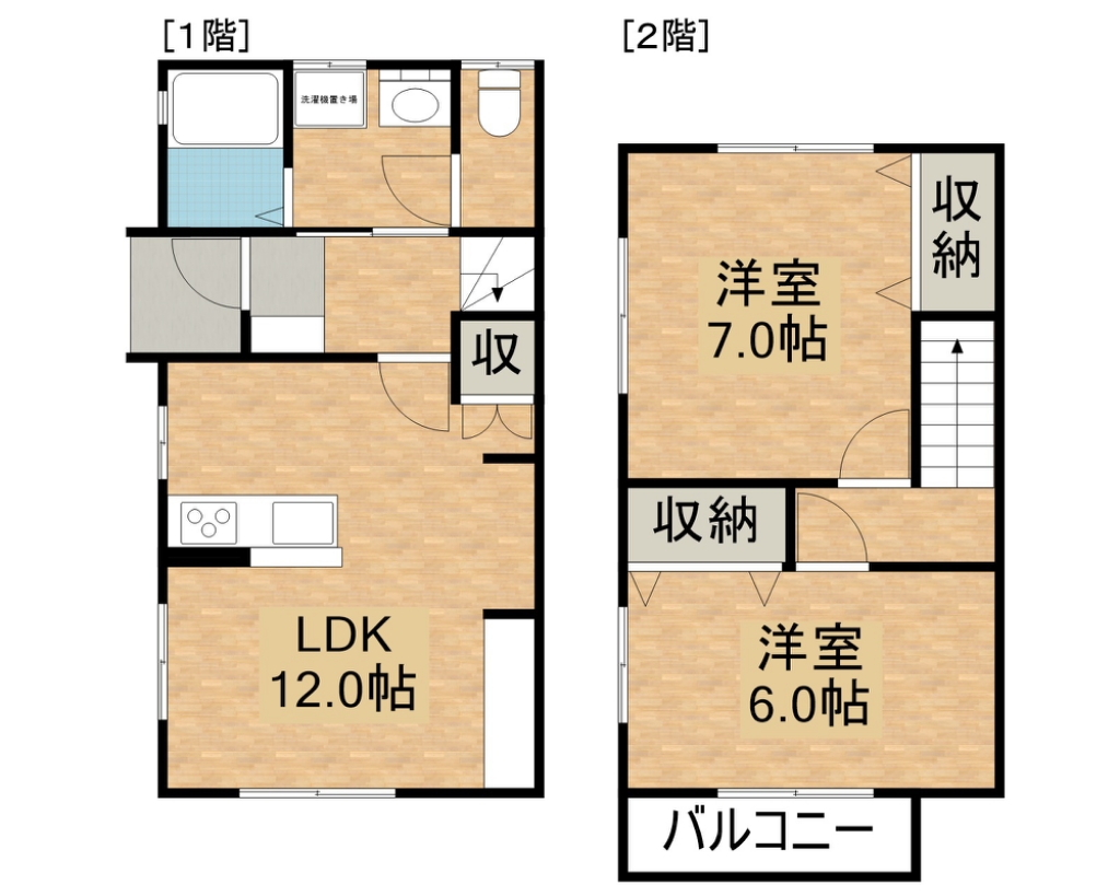 テラスハウスシグマ C-2号室 間取り