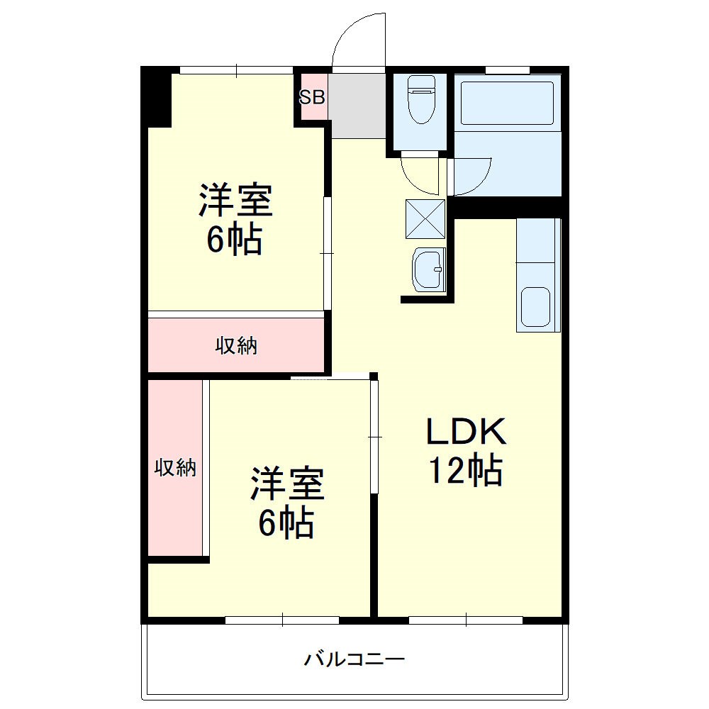 Lake　Garda（レイクガルダ） 1-B号室 間取り