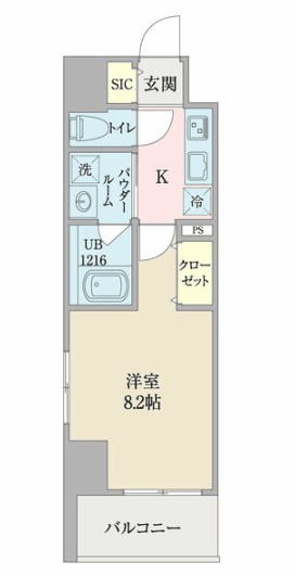 Ｃｅｎｔｒａｌ　Ｓ　砂山町 606号室 間取り