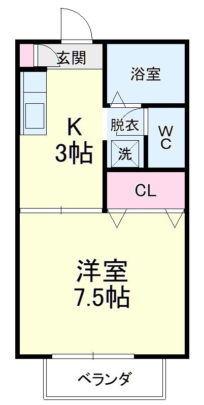 アミティエＣ 101号室 間取り