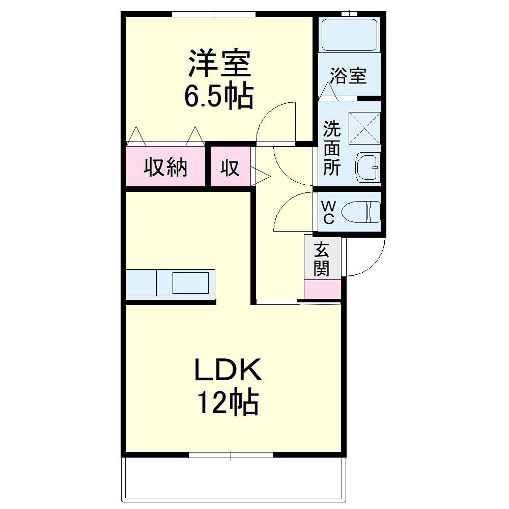 Ｏｎ　Ｓｔｙｌｅ　Ａ館（オンスタイルエーカン） 203号室 間取り