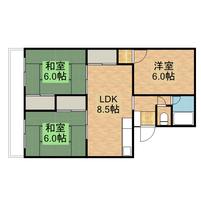 寿マンション C305号室 間取り