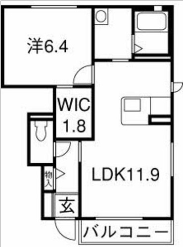 松並木Ｂ 101号室 間取り