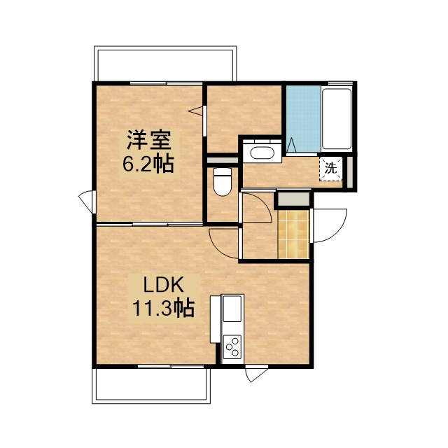 コンフォルティア 102号室 間取り